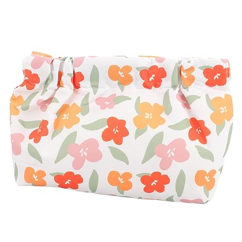 Gogogmee Kosmetiktasche Aus Canvas Kleine Reise Make-up-Tasche Mit Automatikverschluss Organizer-Tasche Für Damen Kosmetiktasche Zum Aufbewahren Von Kosmetika Und Toilettenartikeln von Gogogmee