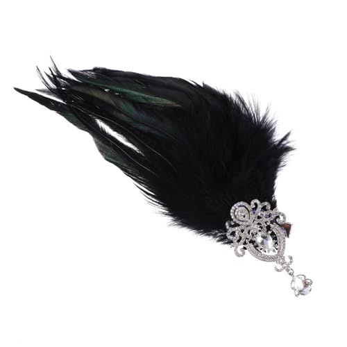 Gogogmee Feder Haarschmuck Flapper Haarband Mit Federn Stirnband Federn Feder Kopfschmuck Cosplay Party Bühne Haardekoration von Gogogmee