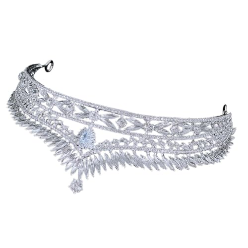 Gogogmee Rhinestone Brautkrone Silber Hochzeit Haarschmuck Damen Elegant Leichter Brautschmuck Party Festlicher Kopfschmuck für Hochzeitsfeier und Besondere Anlässe von Gogogmee