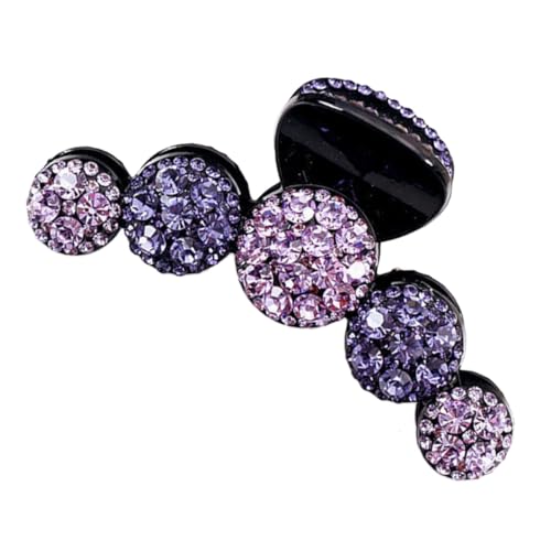 Gogogmee Rhinestone Haarklammer Elegant Leichter Haarschmuck mit Funkelnden Kristallsteinen für Damen und Mädchen Geeignet für Haartypen Stilvolle Haarspange Violett von Gogogmee