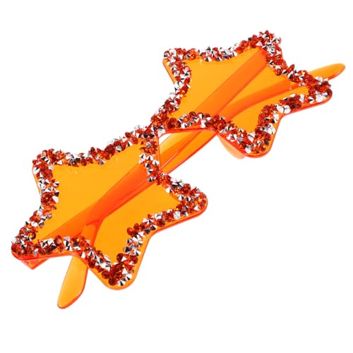 Gogogmee Rimless Stern Sonnenbrille mit Strasssteinen Bunte Candy-farben Auffälliges Design Modische Sonnenbrille für Fotoshootings Partys und Stilbewusste Damen und Herren von Gogogmee