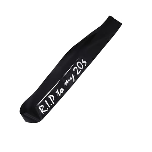 Gogogmee Rip To My Geburtstagsschärpe mit Silberdruck Lustige Geburtstagsdekoration für Frauen Partyzubehör Komfortabel Leicht und Langlebig von Gogogmee