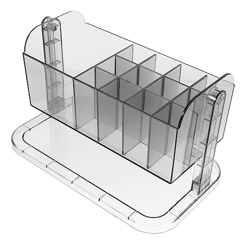 Gogogmee Rotierender Makeup Pinselhalter Pet Transparenter Kosmetik Organizer Für Schminktisch Stabiler Und Praktischer Aufbewahrungsbehälter Für Kosmetik Und Schreibtischutensilien von Gogogmee
