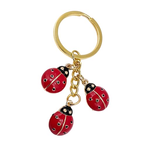 Gogogmee Schlüsselanhänger Marienkäfer aus Langlebiger Legierung Charmantes Design Leicht und Kompakt als Anhänger für Tasche Geldbörse und Autoschlüssel Kreativer Glücksbringer für Damen von Gogogmee