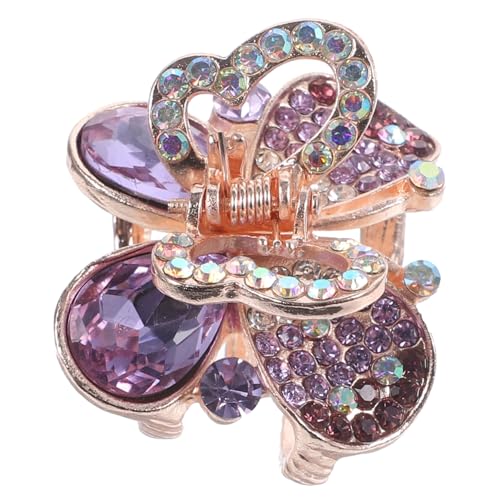 Gogogmee Schmetterling Haarklammer mit Wassersteinen Mittlere Robuste Haarkralle für Dickes Haar Modisches Damen Haarstyling tool Geeignet für Alltag Party Hochzeit und Sport von Gogogmee