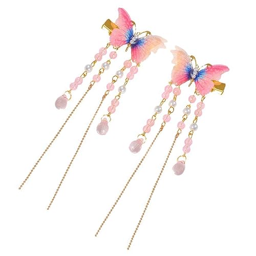 Gogogmee 2stücke Schmetterling Haarspangen Mit Quasten Langlebige Haarklammern Für Mädchen Rutschfest Und Modisch Für Partys Hochzeiten Und Alltag von Gogogmee