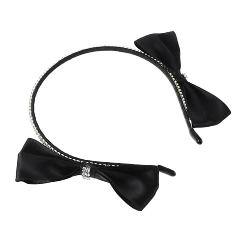 Gogogmee Schwarzes Schleifen-stirnband Mit Strasssteinen Für Damen Bezauberndes Haarband Mit Schleifendetail Eleganter Glitzer Für Besondere Anlässe von Gogogmee