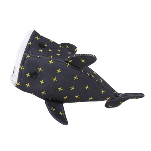 Gogogmee Shark-förmiges Federmäppchen mit Sternmotiv Großes Fassungsvermögen Robustes Canvas-Material Tragbarer Stiftehalter für Schule Büro und Lustige Kawaii Schreibwaren von Gogogmee