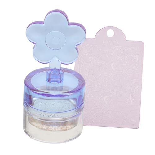 Gogogmee Silicone Nail Art Stamper mit Flower Handle Transparenter Kristallstempelkopf French Tip Jelly Stamper Maniküre Tool für Nail Beauty Kissen Vielseitig und Einfach Anzuwenden von Gogogmee