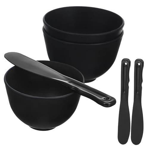 Gogogmee Silikon Gesichtsmaske Rührschüssel mit Spatel Spa Mud Mask Bowls für Gleichmäßiges Auftragen Wiederverwendbar Hitzebeständig für Professionelle und Heimkosmetik Wiederverwendbar von Gogogmee