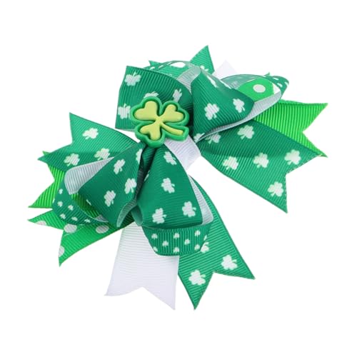 Gogogmee St Patricks Day Haarspangen Kleeblatt Haarspange St Patricks Day Haarschleifen Kleeblatt Haarschmuck St Patricks Day Schleifen Faden Gurtband Grün von Gogogmee
