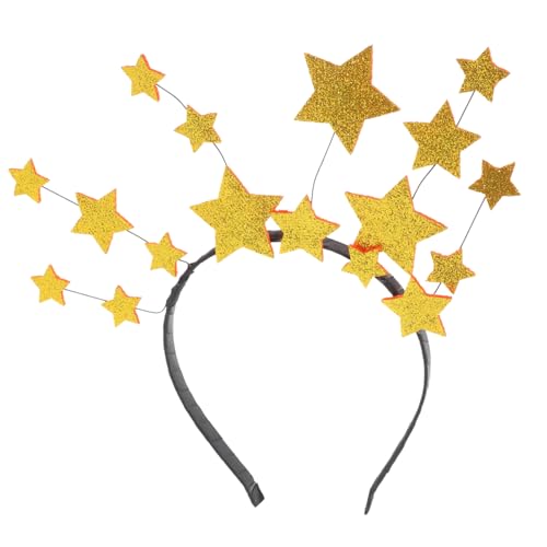 Gogogmee Sterne Stirnband Stern-stirnband Stern Tiara Kleider Trendig Prinzessinnenkostüme Stirnbänder Star-kopf-bopper Vintage-kleidung Kleid Für Mädchen Maria Krone Göttin Damen Vlies von Gogogmee