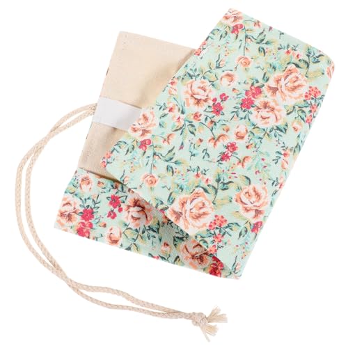 Gogogmee Großzügige Stifthalter-Tasche Aus Canvas Tragbare Bleistiftrolle Mit Großem Fassungsvermögen Für Künstler Schüler Und Bürobedarf Farbtreue Pflegeleichtes Design Fächer Für Organisa von Gogogmee