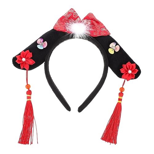 Gogogmee Stirnband Haarschmuck Haarband Perle Haargummi Kostüm für Kinder neu Tiara Haargummis dekorative Stirnbänder Haarreifen Perücke Kopfbedeckung China schmücken Braut Polyester rot von Gogogmee