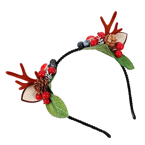 Gogogmee Weihnachtliches Rentier Geweih Haarreif Mit Künstlichen Tannenzapfen Und Beeren Festlicher Kopfschmuck Für Weihnachten Für Feiertagsfeiern Und Karneval Handgefertigt Für Einen von Gogogmee