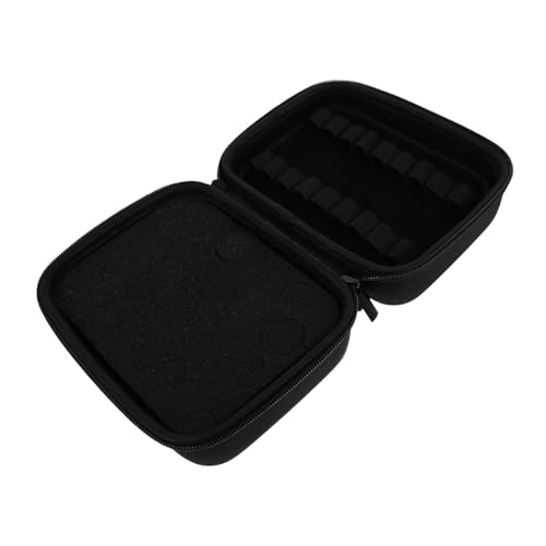 Gogogmee Stoßfeste Essential Oil Bag mit Multigrid Design Kratzfest und Robust Praktischer Organizer für Ätherische Öle Schwarzer Aufbewahrungsbeutel für Reisen und Sammlung von Gogogmee
