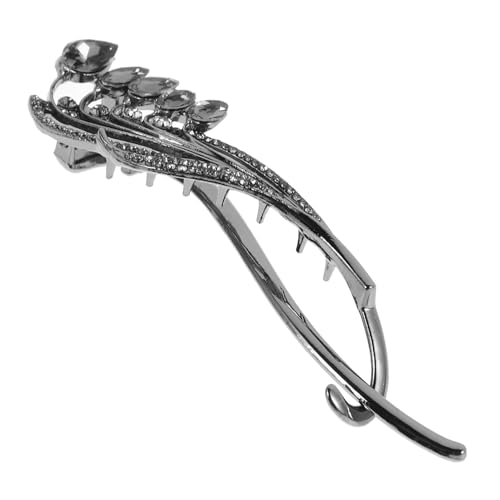 Gogogmee Strass Haarklammer Damen Tragbarer Legierungs Twist Claw Clip Robust für Dickes und Dünnes Haar Modischer Haarspangen Schmuck für Alltag und Hochzeit Schwarz von Gogogmee