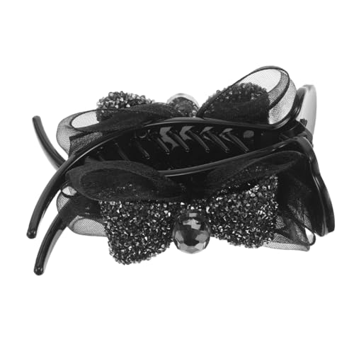 Gogogmee Strass Haarklammer Schleife Haarklammer für Damen Fester Griff Shark Clip für Pferdeschwanz und Dutt Modische Haarspange für Alltag und Party von Gogogmee