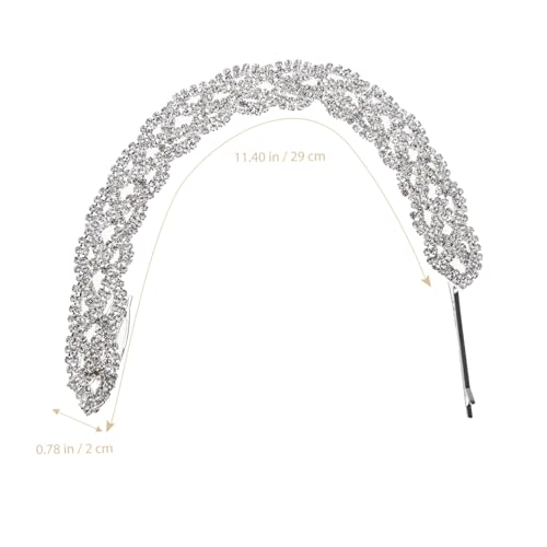 Gogogmee Strass Zopfbändchen Haarclip Silber Damen Haarschmuck Hochzeit Party Festliches Accessoire mit Ponytail Clip für Stilvolle Flechtfrisuren von Gogogmee
