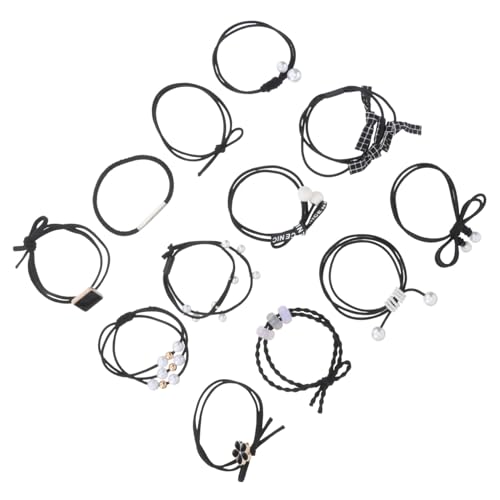 Gogogmee Teiliges Haarband Damen Elastische Nylon Haarkreise Langlebige Haarbänder Hair Rings Haarkreise Haarseile in Schwarzer PVC Geschenkbox für Alltag und Styling von Gogogmee
