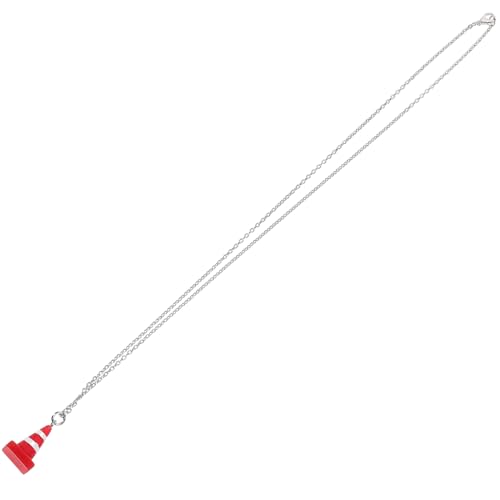 Gogogmee Traffic Cone Anhänger Halskette Einzigartiger Schmuck für Damen Verkehrscone Stilvolle Kette für Erwachsene und Teenager für Partys und Tägliches von Gogogmee