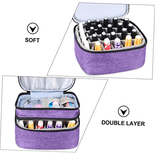 Gogogmee Tragbare Aufbewahrungstasche für Nagellack Flaschen Doppellagige Nagellacktasche mit Robustem Boden und Griff Schützende Make Up Organizer Tasche für Damen Sicherer Reißverschluss Gogogmee Tragbare Aufbewahrungstasche für Nagellack Flaschen Doppellagige Nagellacktasche mit Robustem Boden und Griff Schützende Make Up Organizer Tasche für Damen Sicherer Reißverschluss von Gogogmee