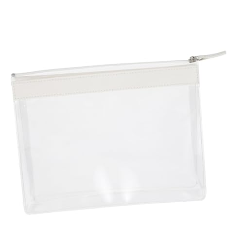 Gogogmee Transparent wasserdichte Kosmetiktasche Leichte Reise Organizer Tasche für Make Up und Hautpflege Durchsichtiger Kulturbeutel mit Reißverschluss von Gogogmee