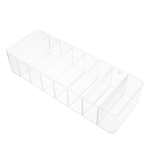 Gogogmee Transparente Acryl Aufbewahrungsbox mit Fächern Multifunktionale Schreibtisch Organizer Box für Kabel Kosmetik Schmuck und Kleinteile Erhöhte für Bessere Übersicht und Ordnung von Gogogmee