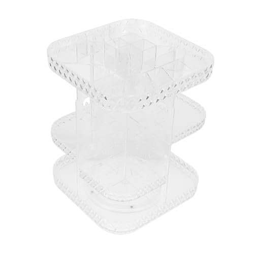 Gogogmee Transparente Drehbare Aufbewahrungsbox für Kosmetik Mehrschichtiger Organizer mit Hoher Praktische Desktop Box für Schminktisch Langlebig und Einfach zu Bedienen Geschenkidee von Gogogmee
