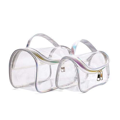 Gogogmee Transparente Kulturtasche für Damen Tragbare Make Up Tasche Multifunktionale Reise Waschtasche S für Kosmetik Pflegeprodukte und Reisebedarf von Gogogmee