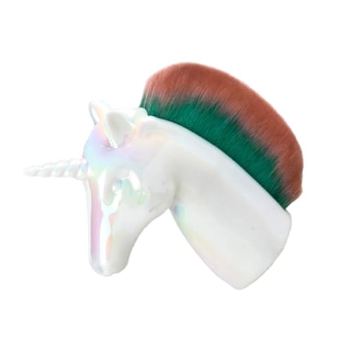 Gogogmee Unicorn Maniküre Pinsel Weißer Griff Powder Makeup Brush Weicher Flexibler Puderpinsel für Präzises Auftragen Handlich und Modisch Geeignet für Frauen und Mädchen von Gogogmee