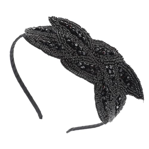 Gogogmee Vintage Boho Haarband Damen mit Handgefertigten Strassperlen Leichtes Dekoratives Stirnband für Hochzeit Party Geburtstag Eleganter Kopfschmuck für Frauen und Mädchen von Gogogmee