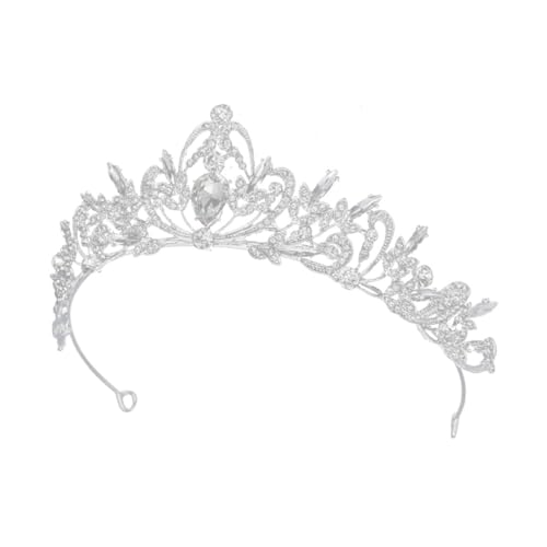 Gogogmee Vintage Braut Tiara Silber Haarschmuck Hochzeit Stirnband Party Brautschmuck Elegant für Verlobung und Festliche Anlässe von Gogogmee
