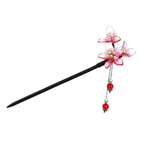 Gogogmee Vintage Chinesischer Blüten Haarstab aus Holz Handgefertigter Haarschmuck im Traditionellen Stil Langlebiges Multifunktionales Haar Accessoire für Frauen für Messy Bun und Hanfu von Gogogmee
