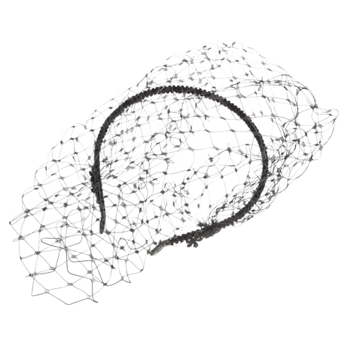 Gogogmee Netz-stirnband Für Damen Schwarz Vintage Schleier Haar Stirnband Elegante Kopfschmuck Für Frau Mädchen Schlichtes Mesh Stirnband Für Alltag Geburtstag Club Halloween-kostüm von Gogogmee