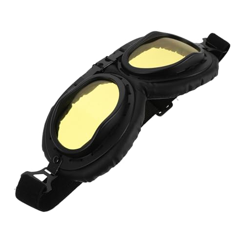 Gogogmee Vintage Motorradbrille mit Beschlag Wind und Staubschutz Wechselbare Gläser für Wetter Klassische Retro Schutzbrille für Herren und Damen Beim Offroad Motorradfahren von Gogogmee