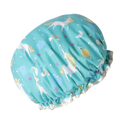 Gogogmee Duschhut Badehut Küchenhut Dot Duschmütze Beidseitig Für Damen Mit Blauem Einhorn-design Zum Schutz Der Haare Beim Duschen Kochen Und Spa Gogogmee Duschhut Badehut Küchenhut Dot Duschmütze Beidseitig Für Damen Mit Blauem Einhorn-design Zum Schutz Der Haare Beim Duschen Kochen Und Spa von Gogogmee