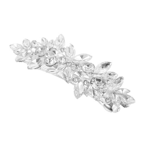 Gogogmee Wasserdichte Silberne Strass Haarspangen für Hochzeit Braut und Mädchen Funkelnde Glitzer Haarschmuck mit Metallfeder Leichte Ponytail Halter für Party und Festliche Anlässe von Gogogmee