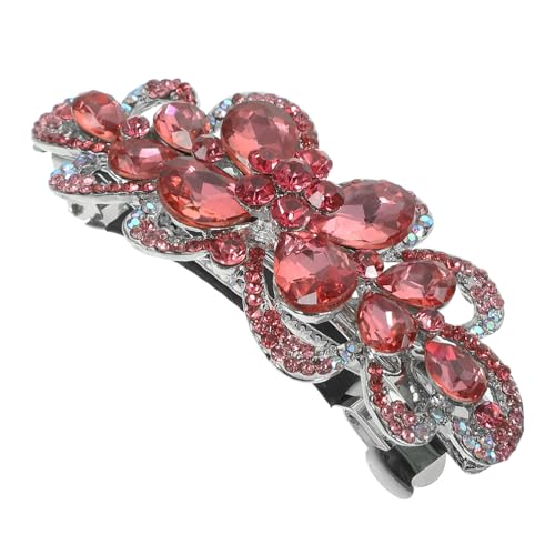 Gogogmee Wasserfeste Strass Haarklammer Blumen Design Metall Haarclip für Dickes Haar Damen und Mädchen Stabiler Federmechanismus Geeignet für Alltag Party Hochzeit Modisches von Gogogmee