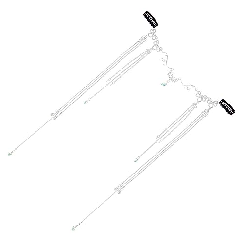 Gogogmee Wasserfall-design Haar Kette Für Frauen Festival-haar Schmuck Vintage Stirn Schmuck Hochzeits Haarschmuck Silber von Gogogmee