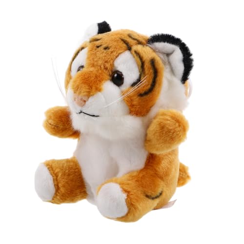 Gogogmee Weiches Plüschtier Tiger Münzbeutel Schlüsselanhänger Geldbörse Taschenanhänger für Kleinkinder Rucksack Handtasche Charm von Gogogmee