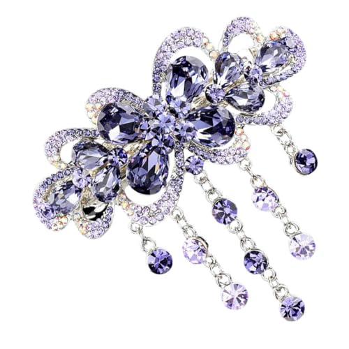 Gogogmee Zarter Haarklammer mit Funkelnden Strasssteinen Automatischer Feder haarclip Rutschfest für Damen und Mädchen Geeignet für Alltag Party und Hochzeit Schonend zu Dickem und Feinem von Gogogmee