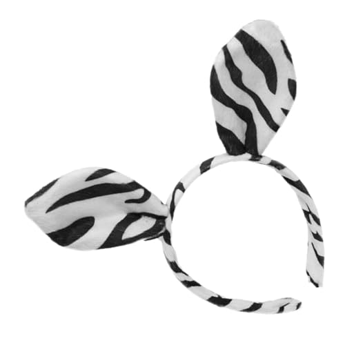 Gogogmee Zebra Ohren Haarreif Für Halloween Und Karneval Süßes Kostümzubehör Tierohren Stirnband Aus Plüsch Für Frauen Für Cosplay Und Partys von Gogogmee