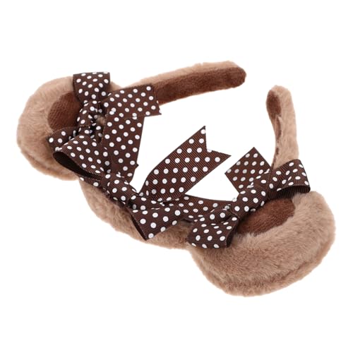 Gogogmee Bärenohren Haarband Süß Stirnband Plüsch Bärenohren-haarband Mädchen Party Cosplay Kopf Band Kopf Dekoration Bogen Haar Band von Gogogmee
