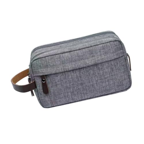Gogogmee wasserdichte Nylon Kosmetiktasche mit Reißverschluss Großer Multifunktionaler Kulturbeutel für Herren Geräumige Reise und Aufbewahrungstasche von Gogogmee