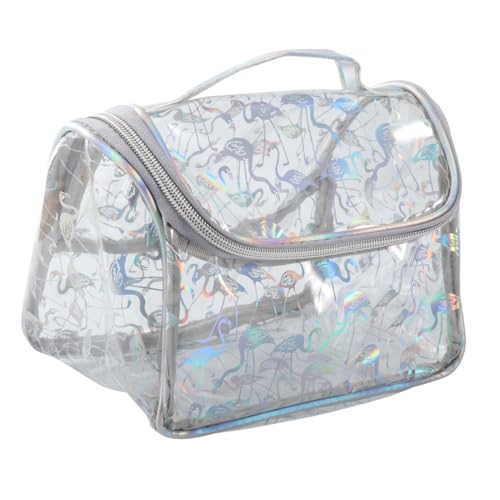 Gogogmee wasserdichte PVC Kosmetiktasche Flamingo Muster Große Transparente Make up Tasche Reise Organizer Damen Kulturbeutel mit Hoher Kapazität für Toilettenartikel und Beauty Essentials Gogogmee wasserdichte PVC Kosmetiktasche Flamingo Muster Große Transparente Make up Tasche Reise Organizer Damen Kulturbeutel mit Hoher Kapazität für Toilettenartikel und Beauty Essentials von Gogogmee