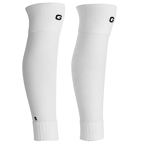 Gogogoal Kompression Fußball Waden socken Herren Damen Stutzen Tube stutzen ohne socken handball Laufen Fitness Weiß M 1P von Gogogoal