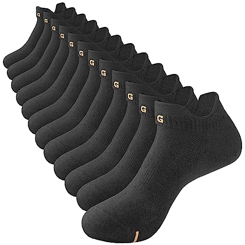 Gogogoal Low Cut Socken Herren Damen Knöchel Sportsocke Jugend Atmungsaktiv Deodorant No-Show Laufsocke Daily Socke Schwarz M 6P von Gogogoal