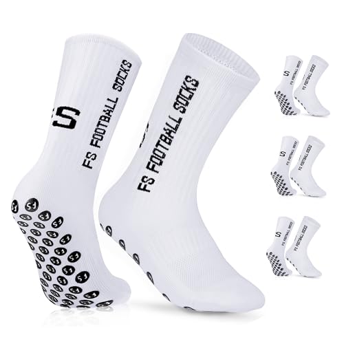 Gohanny Fußballsocken 3 Paar Rutschfeste Fußball Socken,Größen 35-39, Fussball Socken für Damen & kinder - Anti-Rutsch Grip Fußball Socken- Sportsocken Atmungsaktiv, Weiß Gohanny Fußballsocken 3 Paar Rutschfeste Fußball Socken,Größen 35-39, Fussball Socken für Damen & kinder - Anti-Rutsch Grip Fußball Socken- Sportsocken Atmungsaktiv, Weiß von Gohanny