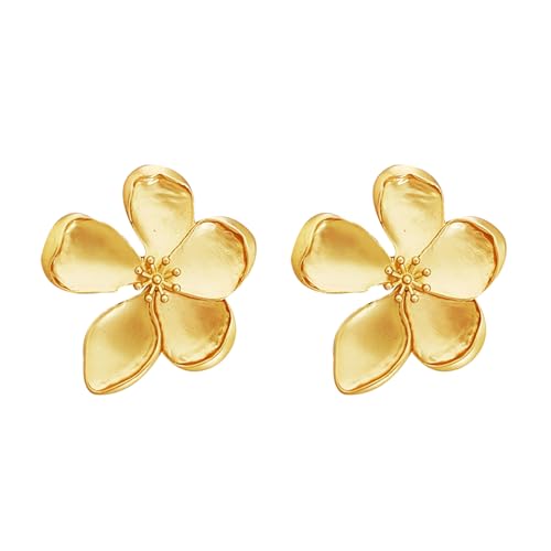 Goiern Große Blume Ohrringe Gold Blume Baumeln Ohrringe Metall Floral Ohrstecker Metall Blütenblatt Ohrstecker Übertrieben Aussage Ohrringe Schmuck Für Frauen Und Mädchen von Goiern